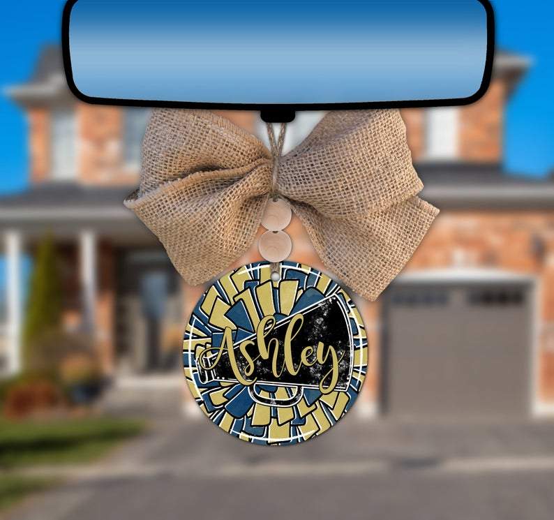 Personalized Cheer Car Charm Ornament
