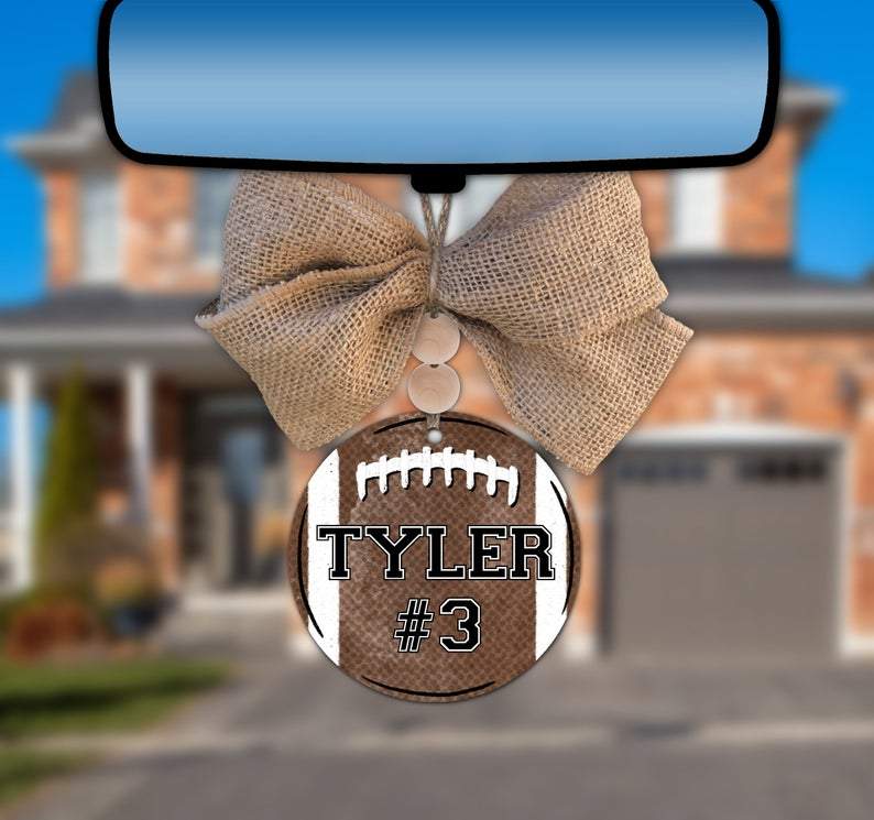 Personalized Football Car Charm Ornament