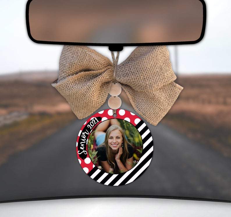 Red/black Photo Car Charm Ornament