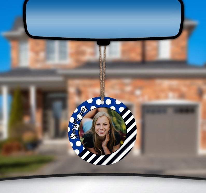 Royal/black Photo Car Charm Ornament