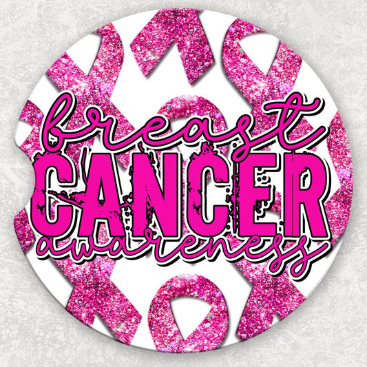 Car Coaster Set - Breast Cancer Awareness