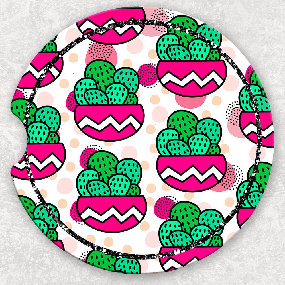 Car Coaster Set - Cactus