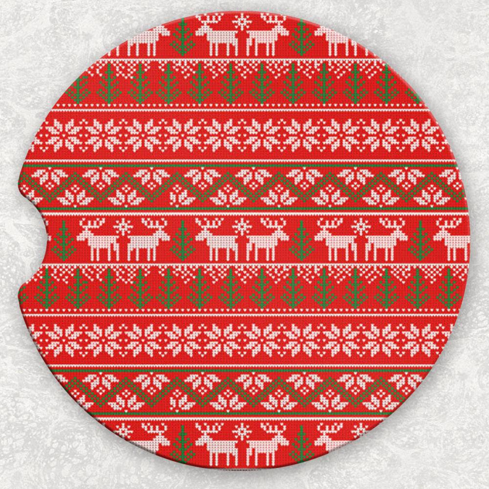 Car Coaster Set - Christmas Sweater