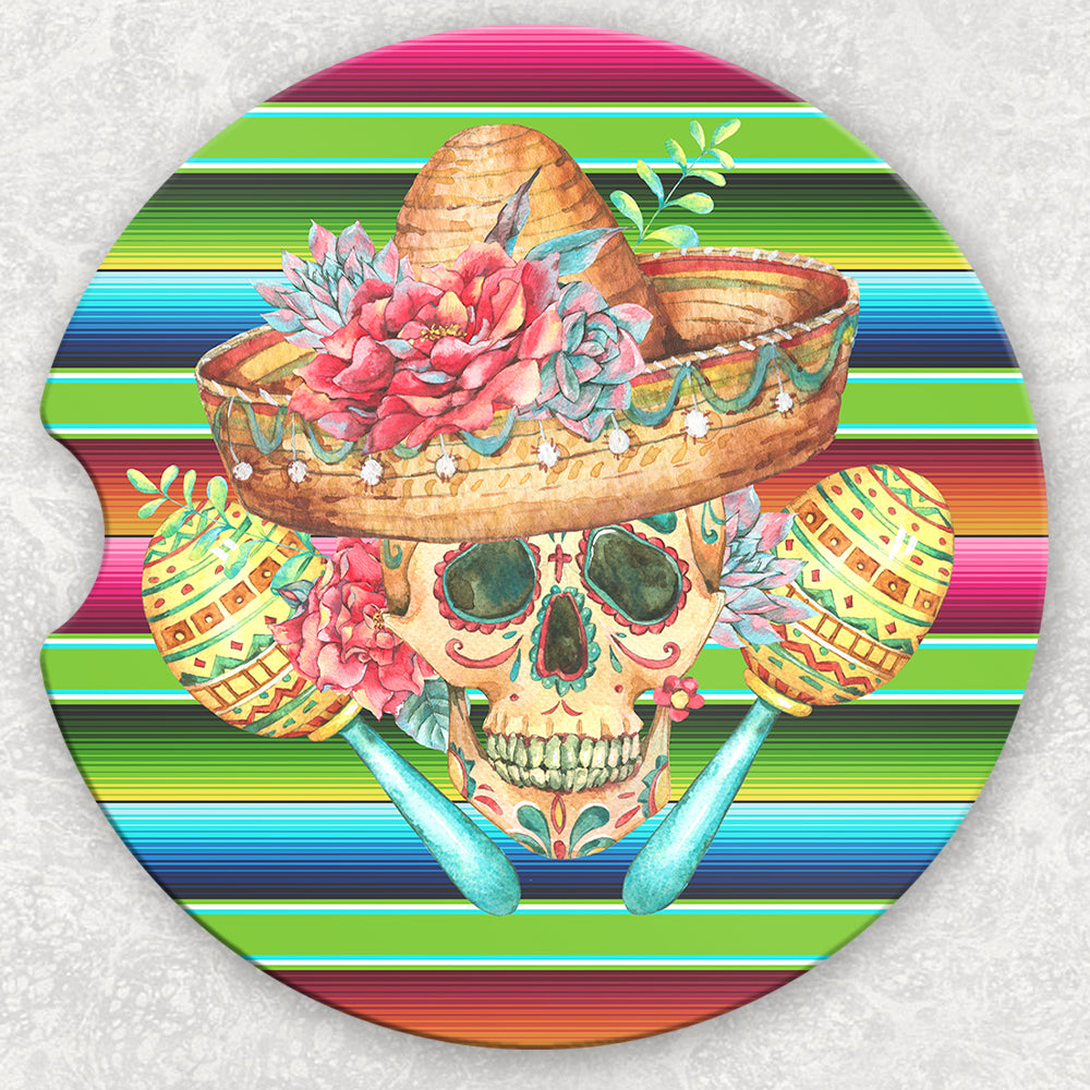 Car Coaster Set - Fiesta Skull
