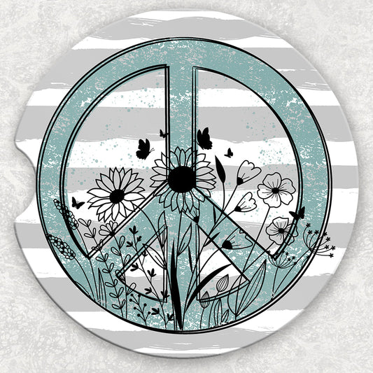 Car Coaster Set - Floral Peace