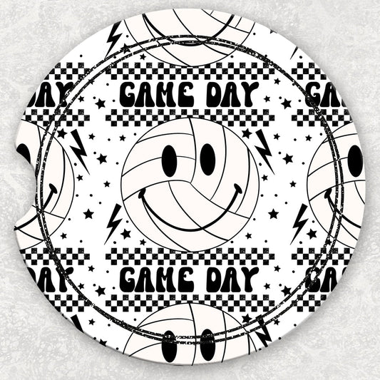 Car Coaster Set - Game Day Volleyball