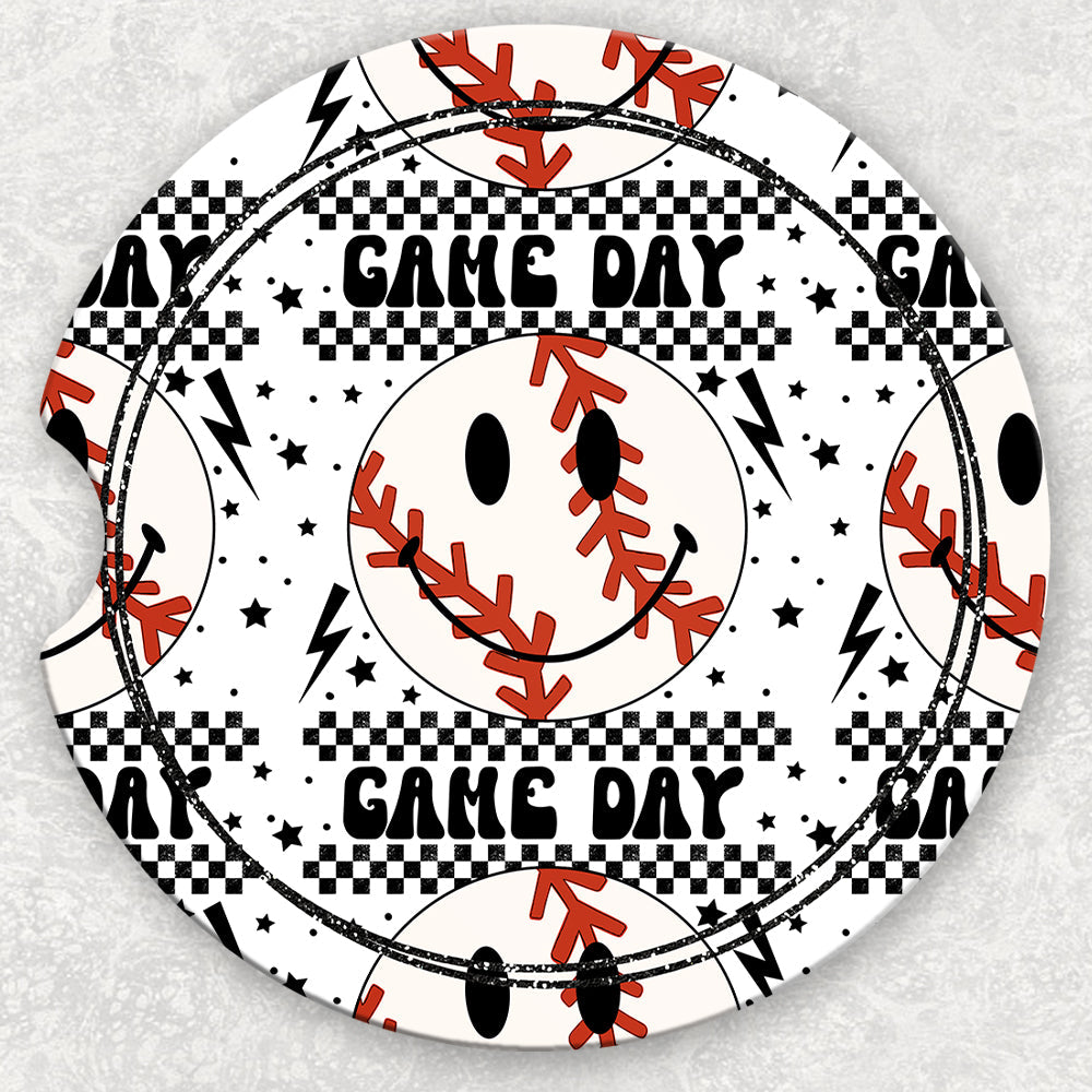 Car Coaster Set - Game Day Baseball