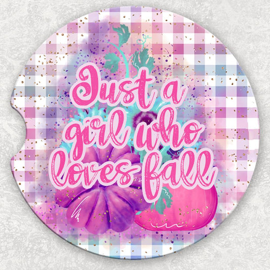 Car Coaster Set - Just A Girl Who Loves Fall