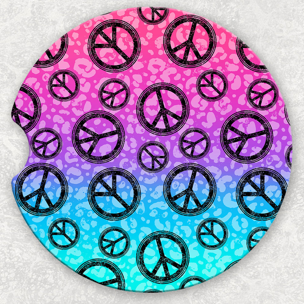 Car Coaster Set - Peace Signs