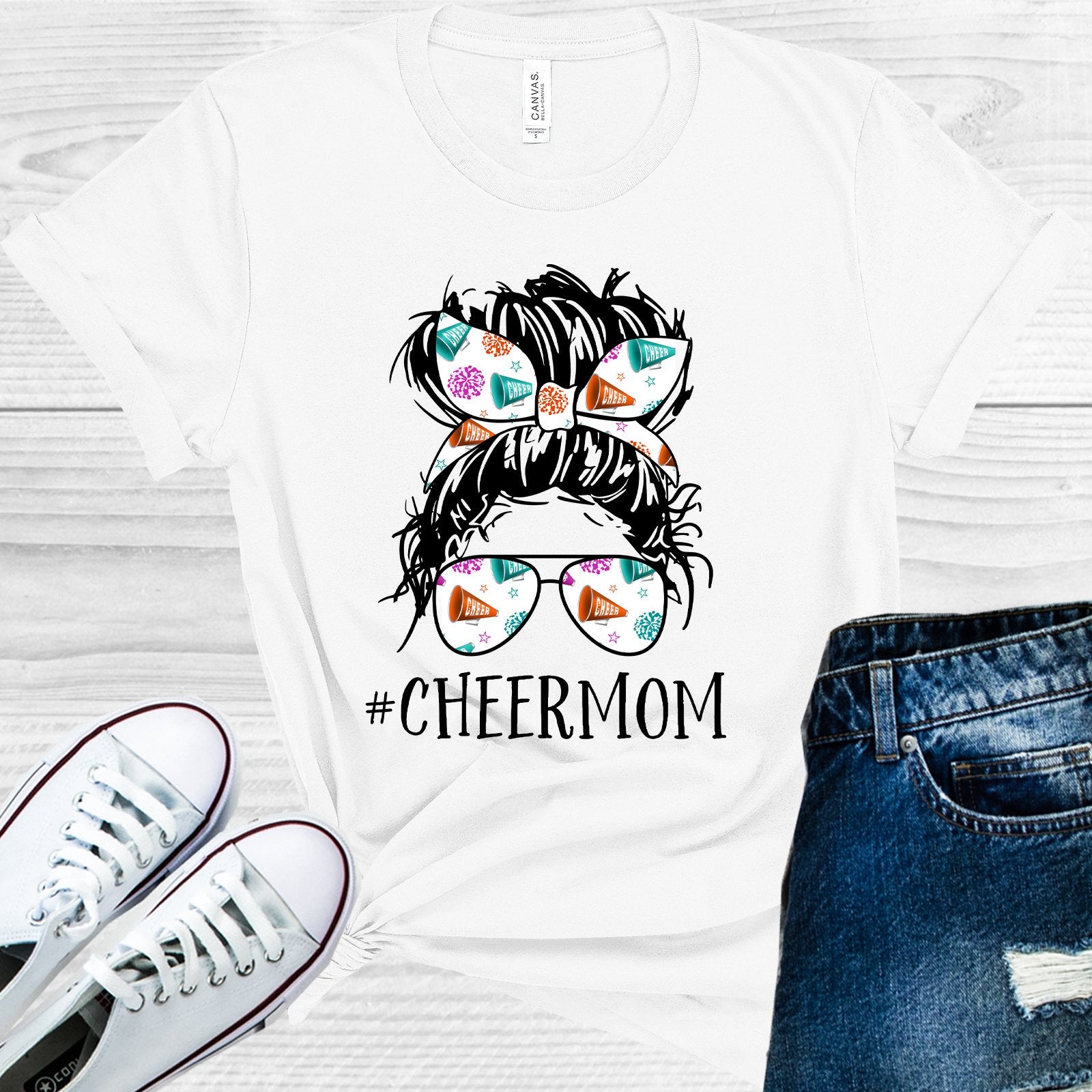 Cheer Mom #cheermom Graphic Tee Graphic Tee