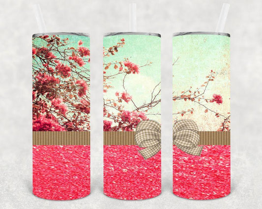 Cherry Blossom 20 Oz Skinny Tumbler