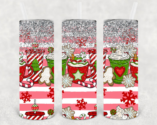 Christmas Coffee 20 Oz Skinny Tumbler