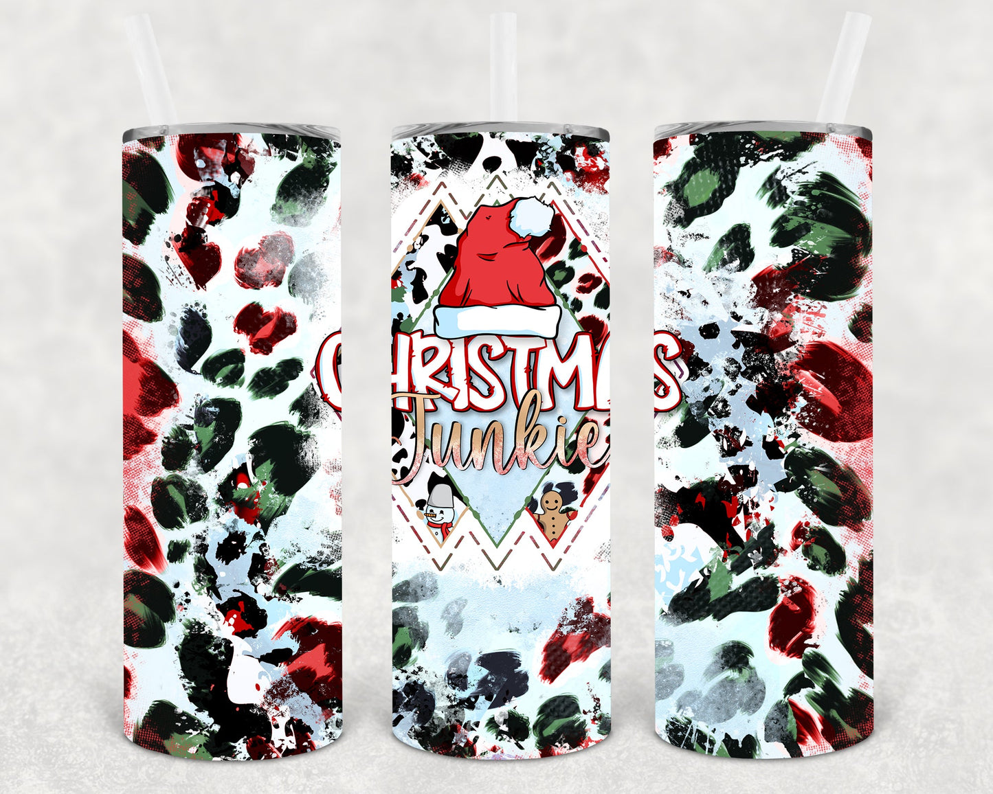 Christmas Junkie 20 Oz Skinny Tumbler