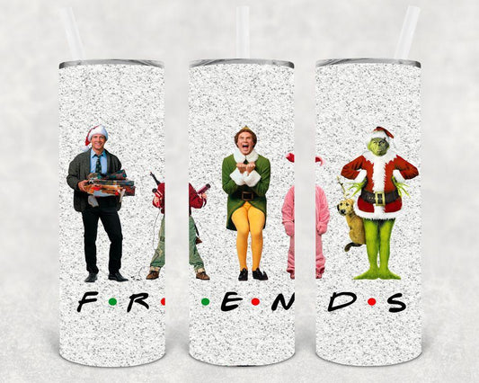 Christmas Movie Friends 20 Oz Skinny Tumbler