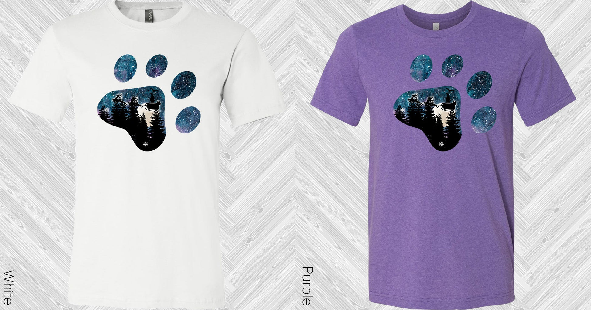 Christmas Paw Print Graphic Tee Graphic Tee
