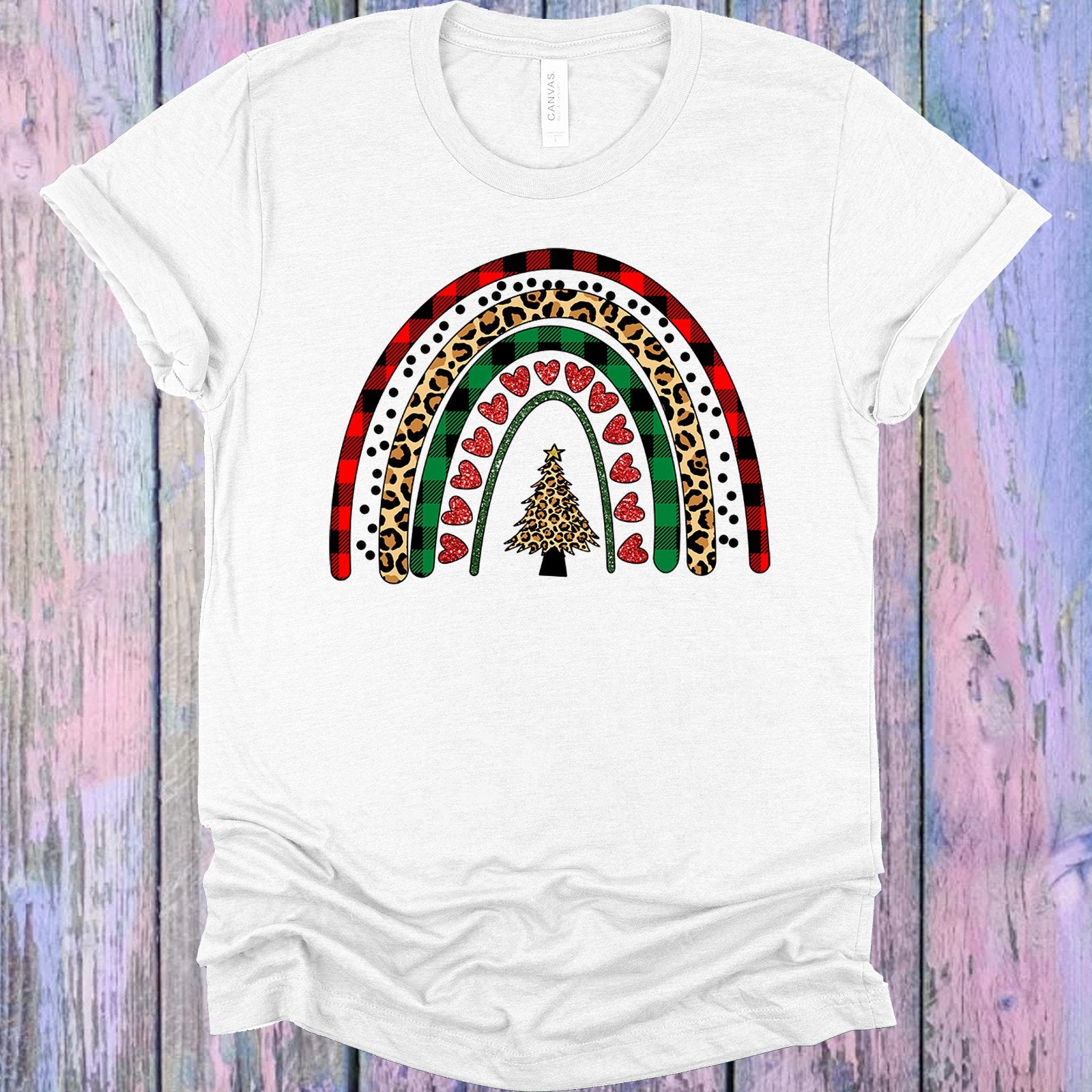 Christmas Rainbow Graphic Tee Graphic Tee
