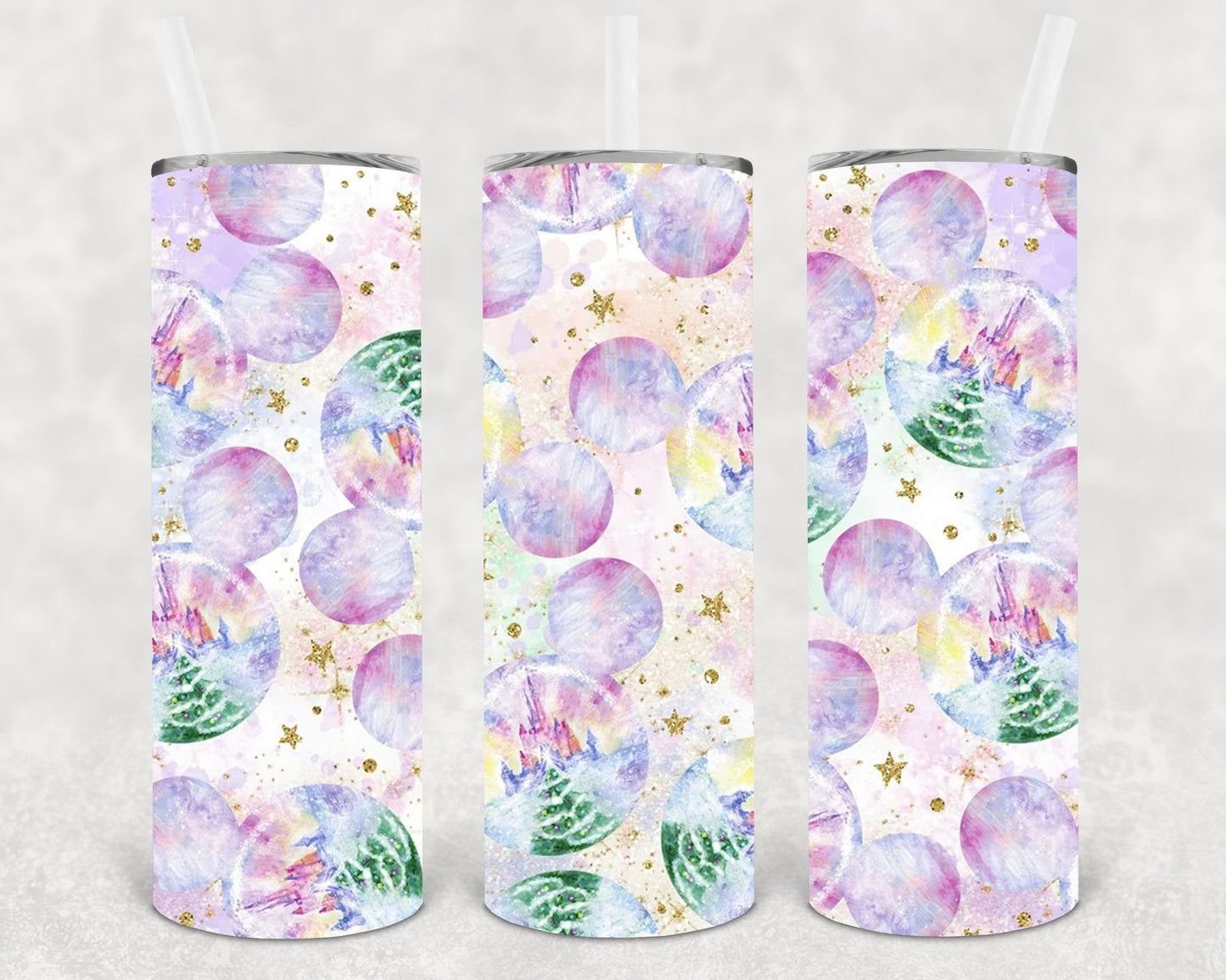 Christmas Snow Globe 20 Oz Skinny Tumbler