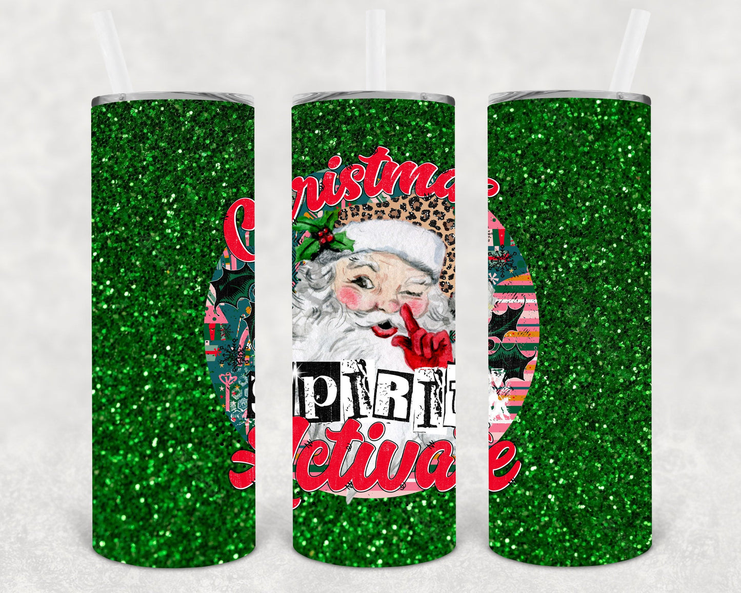 Christmas Spirit Activate 20 Oz Skinny Tumbler