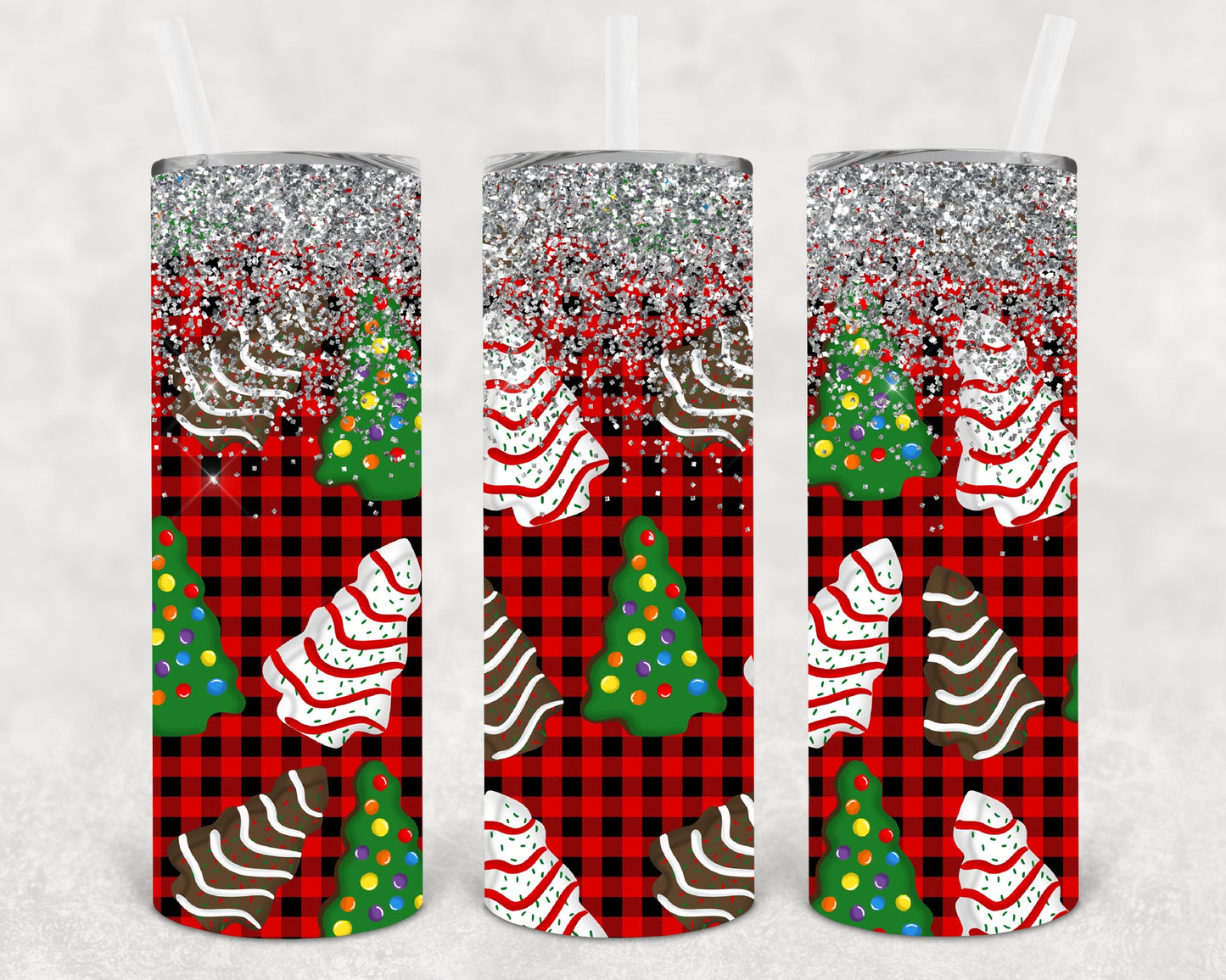 Christmas Tree Cakes 20 Oz Skinny Tumbler