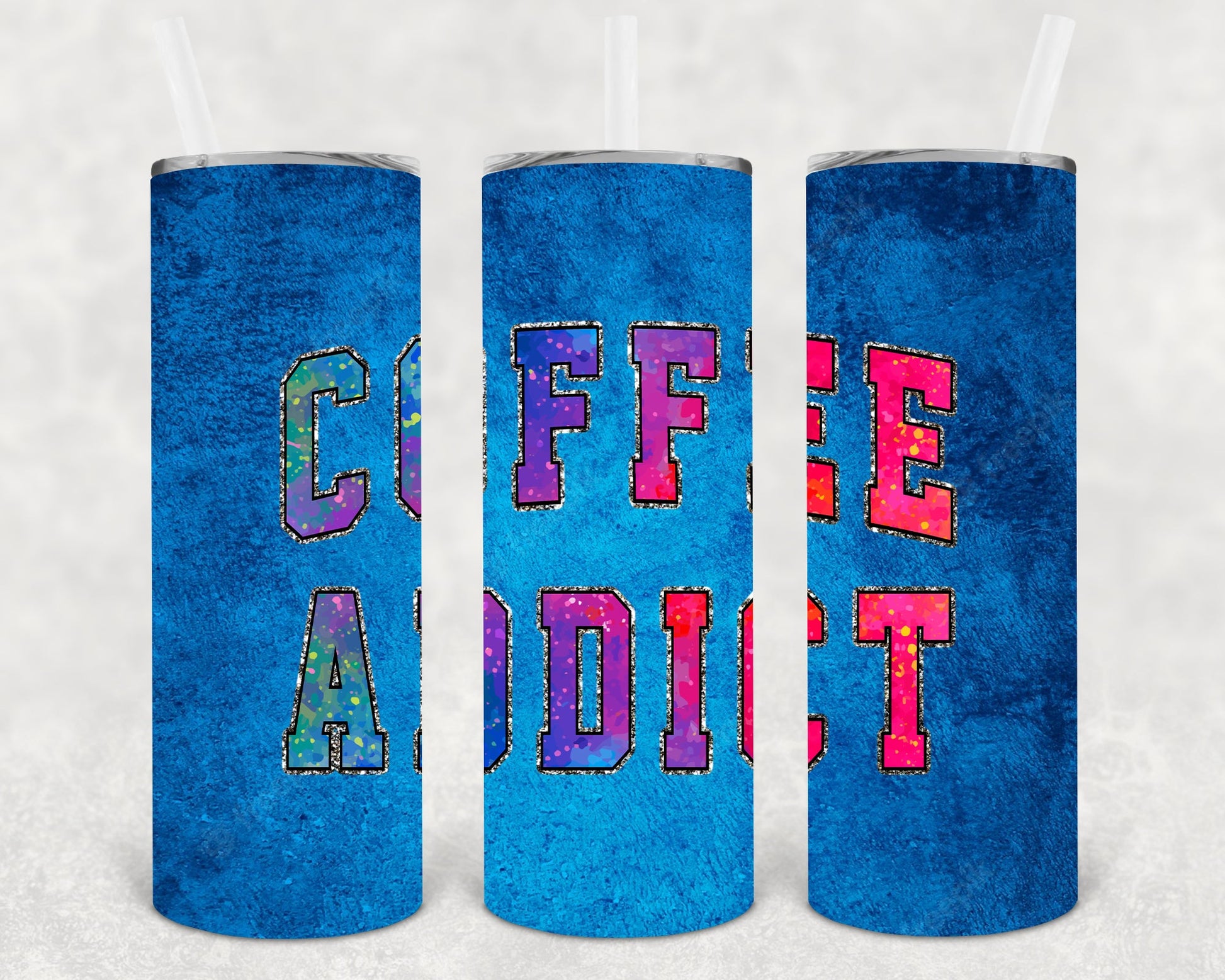Coffee Addict 20 Oz Skinny Tumbler