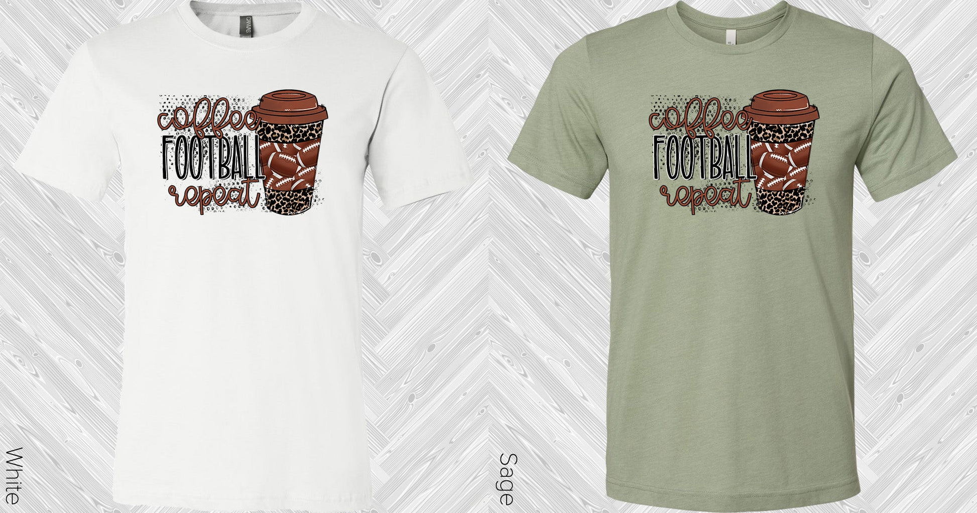 Coffee Football Repeat Graphic Tee Graphic Tee