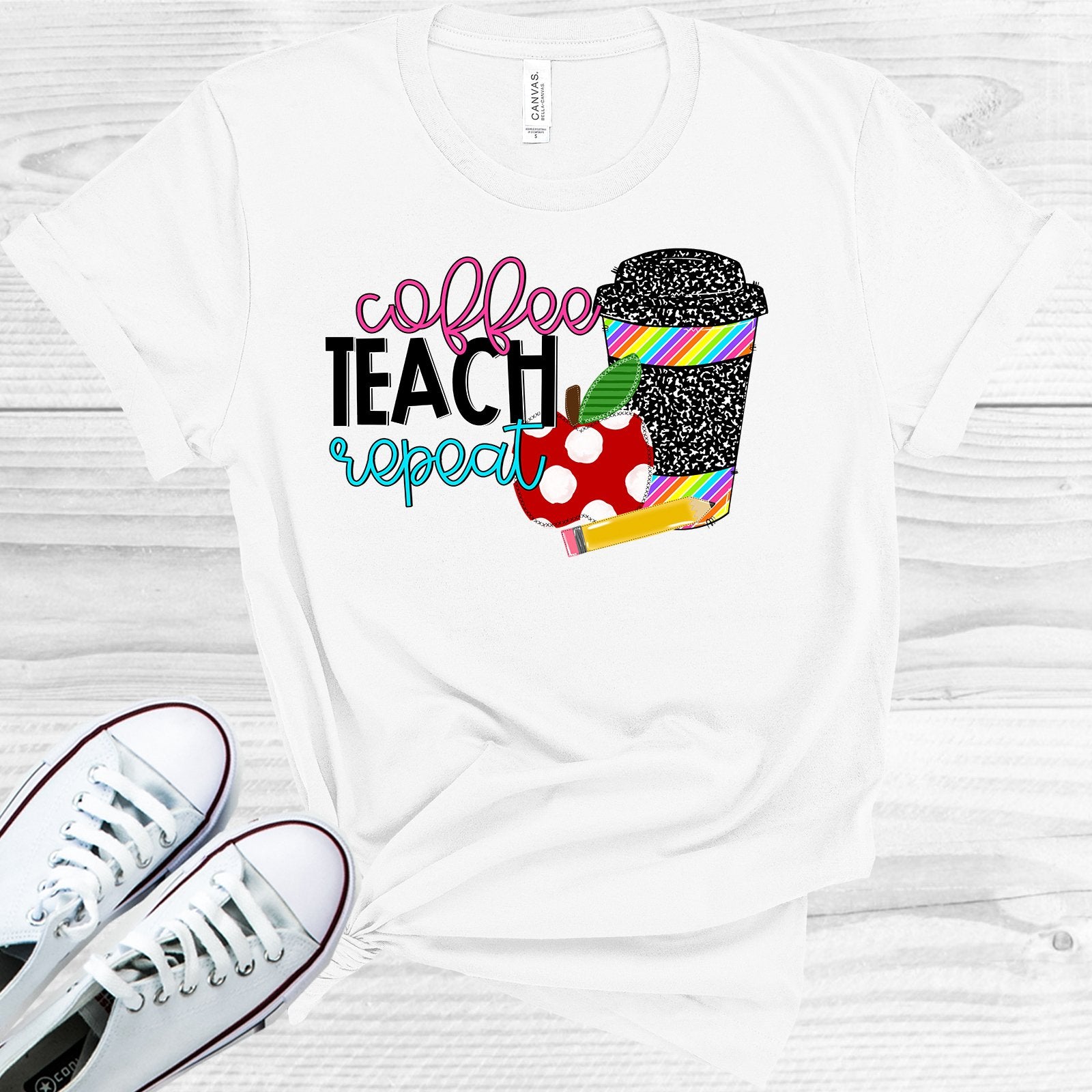 Coffee Teach Repeat Graphic Tee Graphic Tee