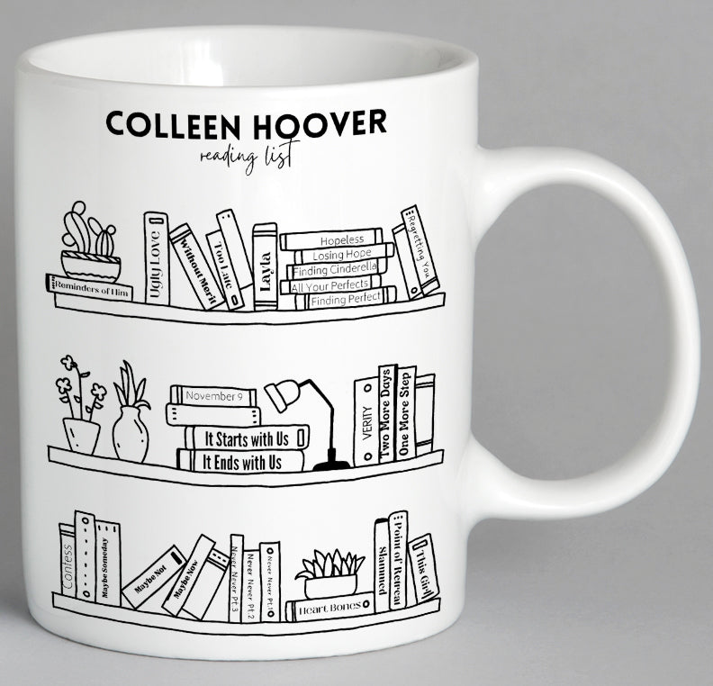 Colleen Hoover Reading List Mug Coffee