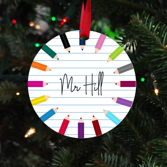 Colored Pencil Christmas Ornament