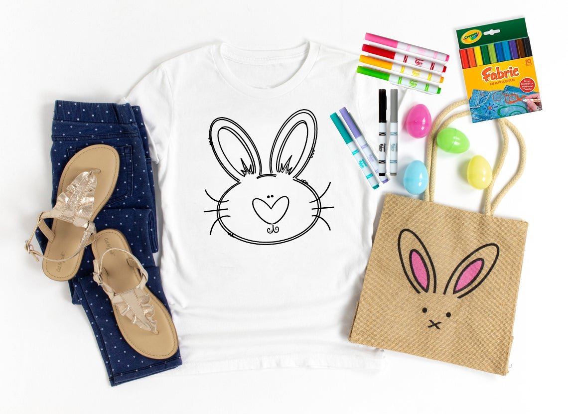 Coloring Tee - Easter Bunny Graphic Graphic Tee