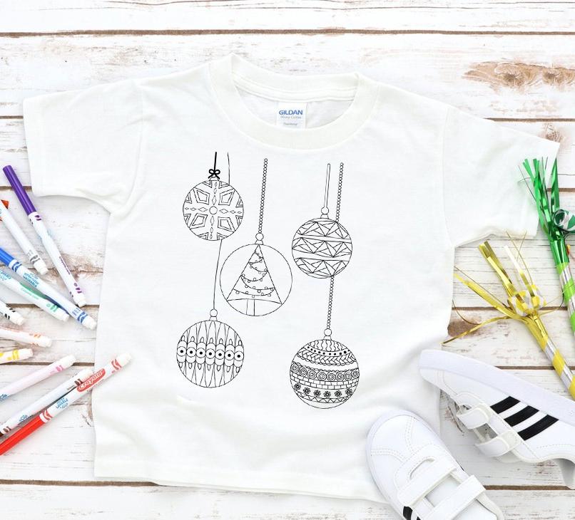 Coloring Tee - Ornaments Graphic Graphic Tee