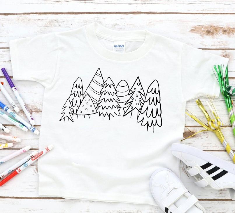Coloring Tee - Trees Graphic Graphic Tee