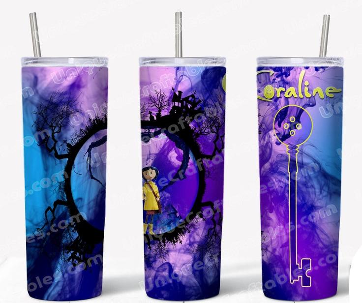 Coraline 20 Oz Skinny Tumbler