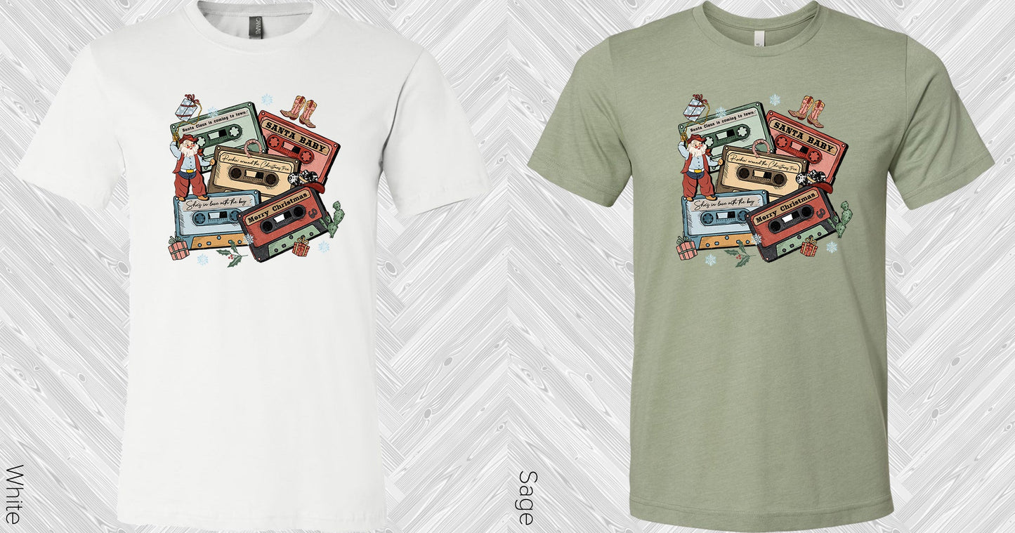 Country Christmas Cassettes Graphic Tee Graphic Tee