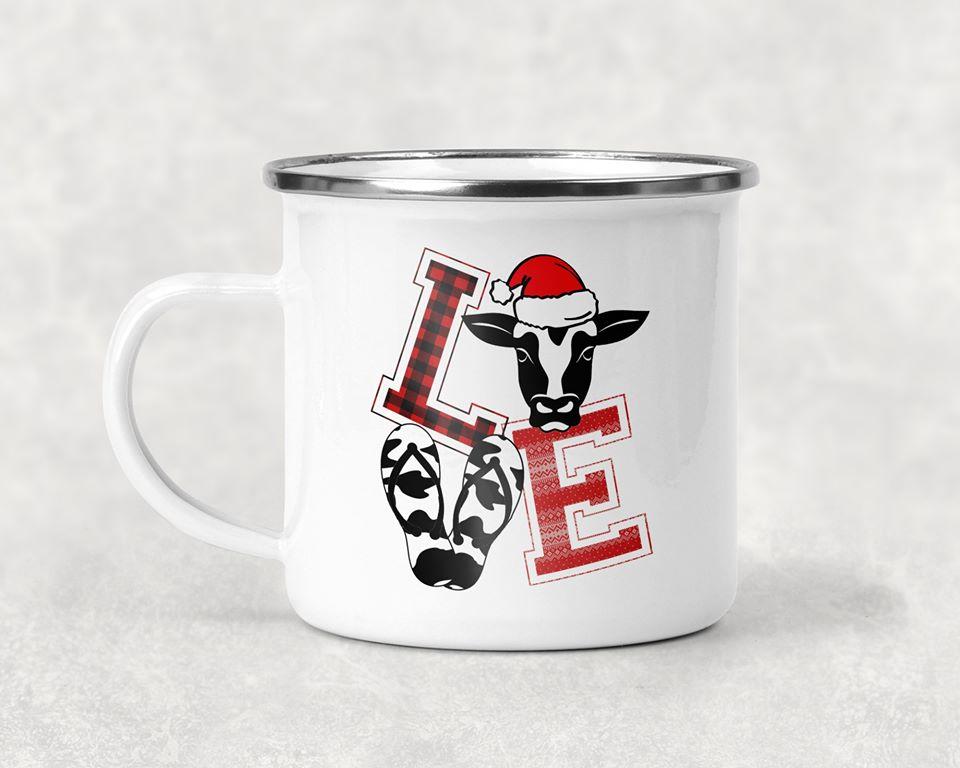 Cow Flip Flops Christmas Love Mug Coffee