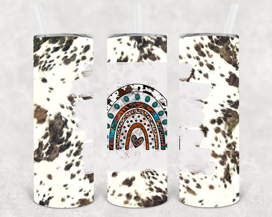 Cowhide Rainbow 20 Oz Skinny Tumbler