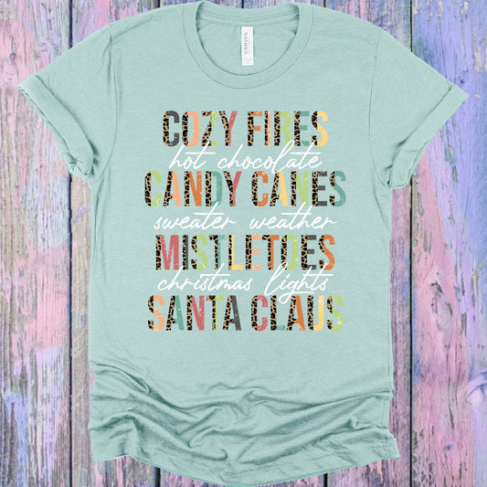 Cozy Fires Hot Chocolate Candy Canes Graphic Tee Graphic Tee