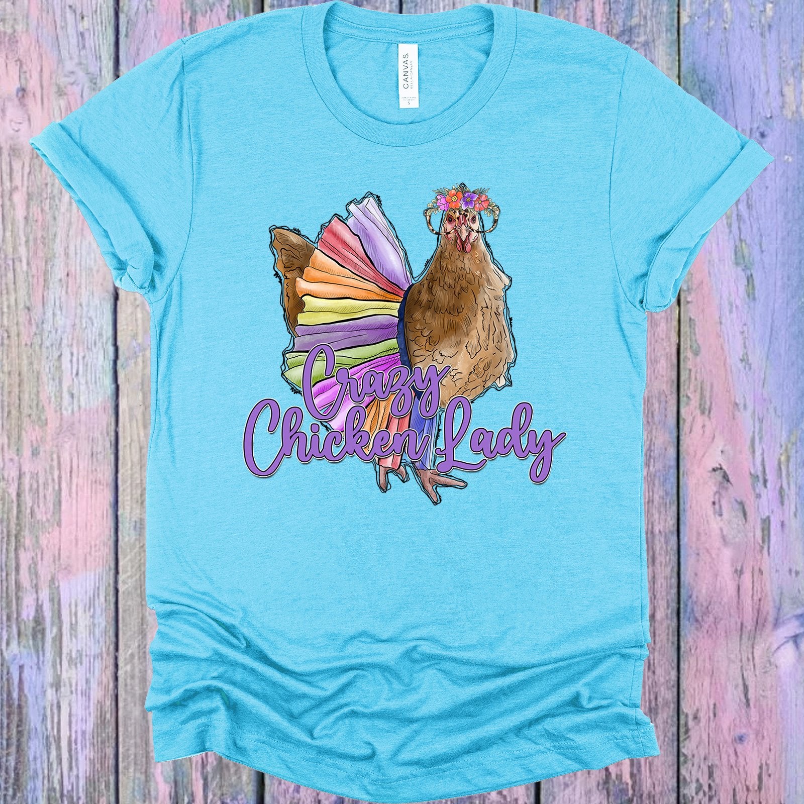Crazy Chicken Lady Graphic Tee Graphic Tee