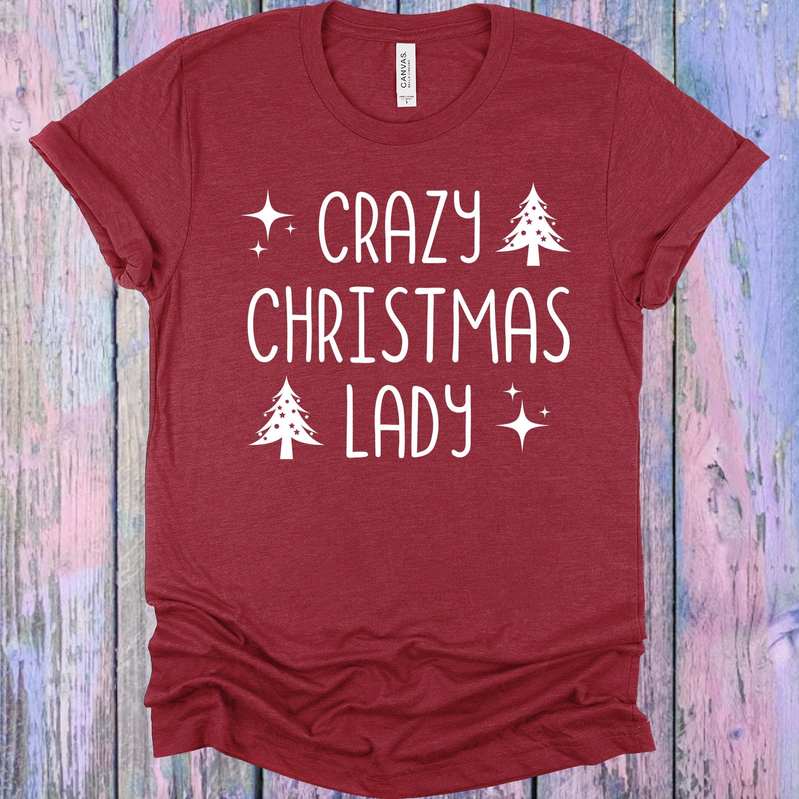 Crazy Christmas Lady Graphic Tee Graphic Tee