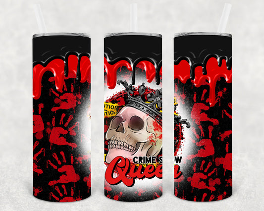 Crime Show Queen 20 Oz Skinny Tumbler