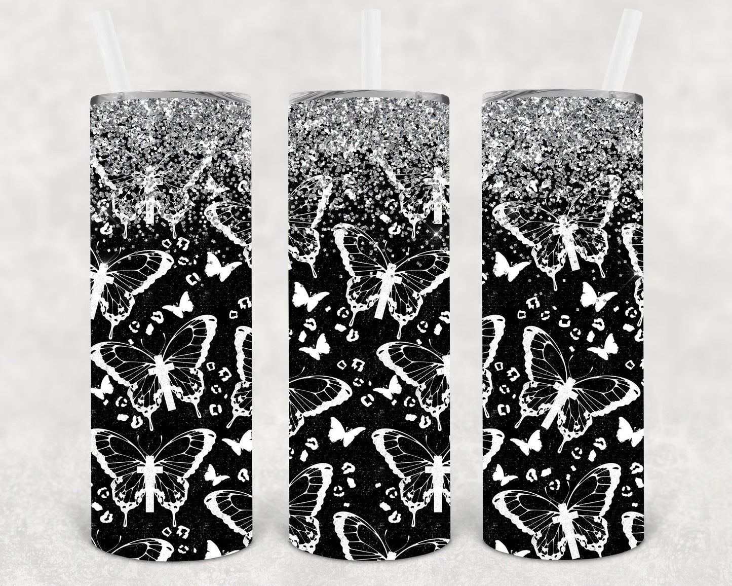 Cross Butterflies 20 Oz Skinny Tumbler