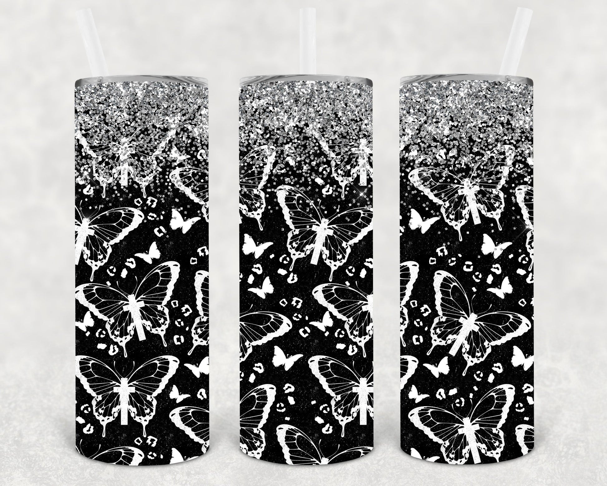 Cross Butterflies 20 Oz Skinny Tumbler