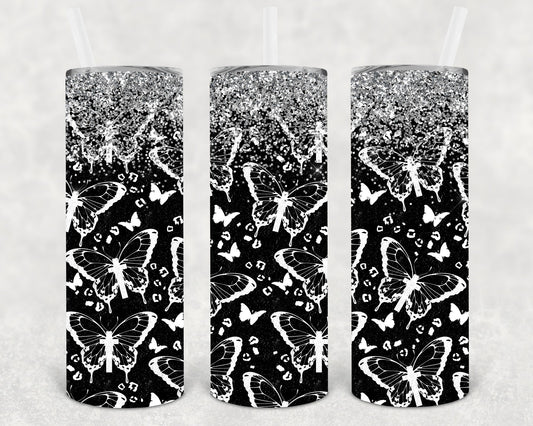 Cross Butterflies 20 Oz Skinny Tumbler