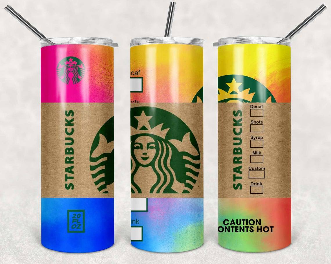  Rainbow 20 Oz Skinny Tumbler