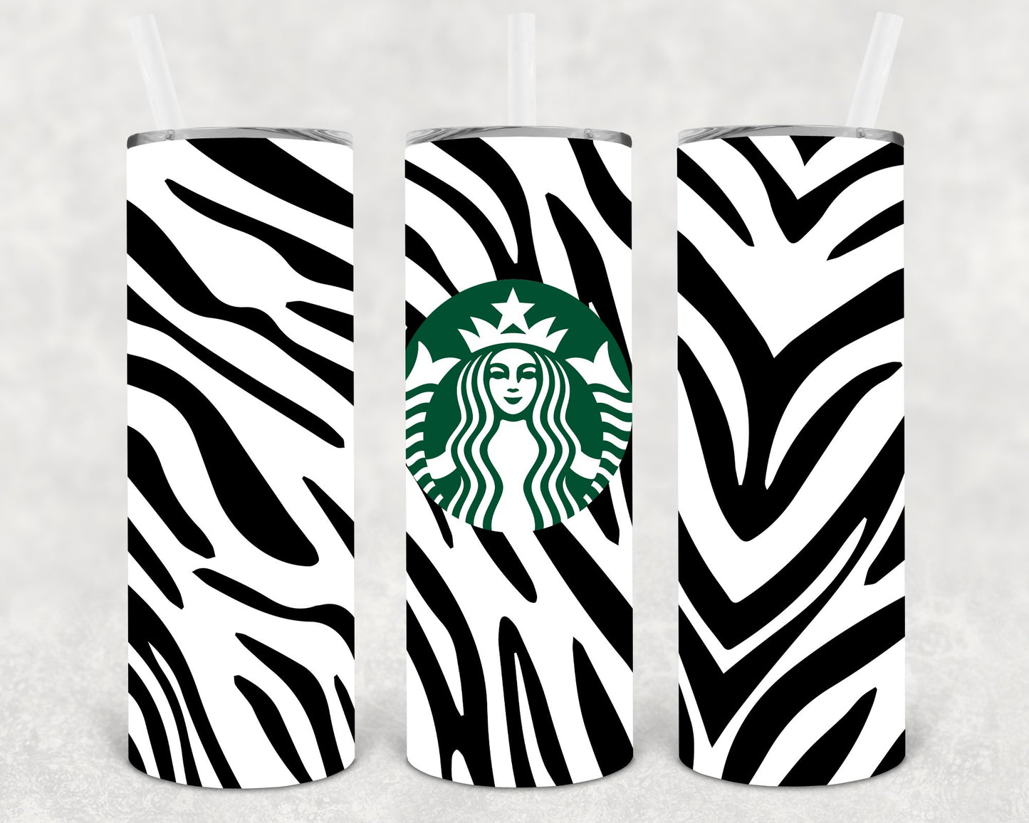 Zebra 20 Oz Skinny Tumbler