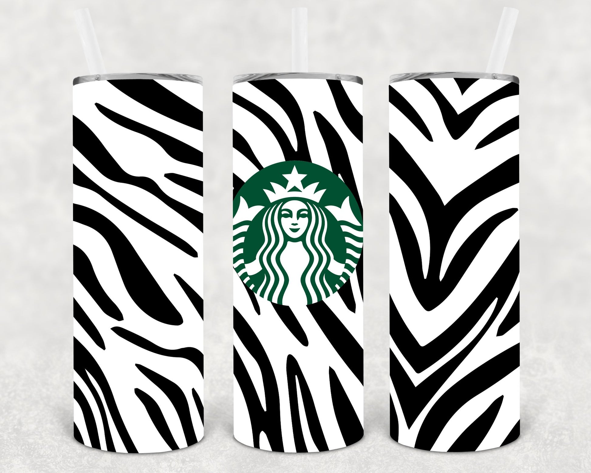 Zebra 20 Oz Skinny Tumbler