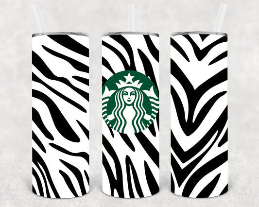 Zebra 20 Oz Skinny Tumbler