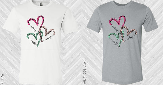 Customized 3 Hearts With Names Graphic Tee Graphic Tee