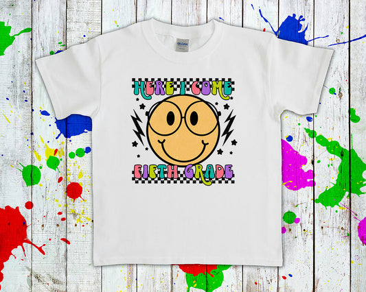 Customized Here I Come Grade Graphic Tee