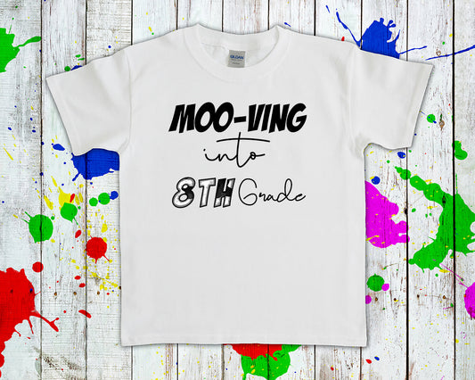Customized Moo-Ving Into Grade Graphic Tee