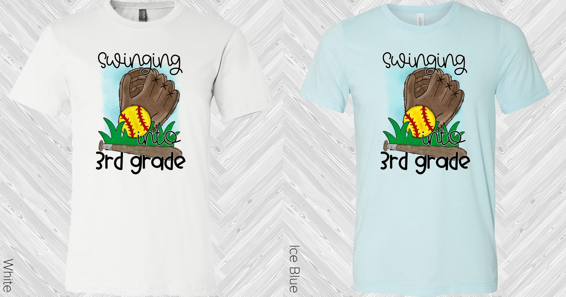 Customized Swinging Into Grade Softball Graphic Tee Graphic Tee